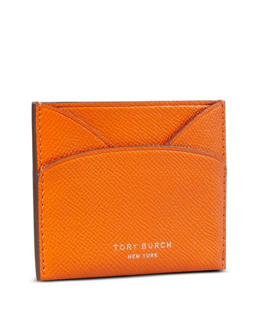 Tory Burch Orange Romy Flat Card Case