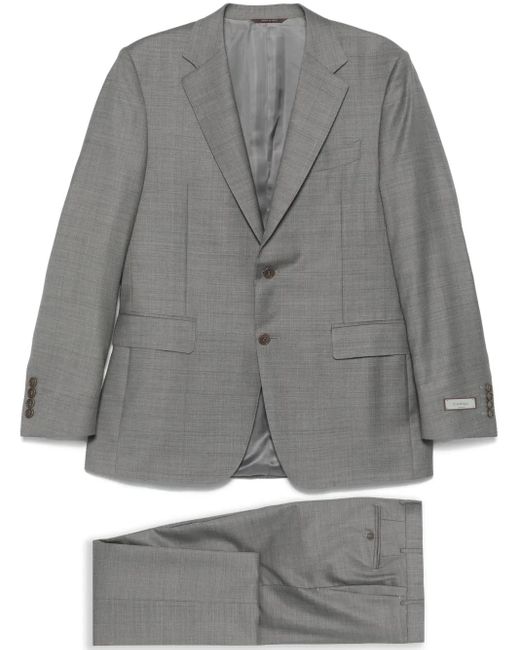 Traje de lana con botones Canali de hombre de color Gray
