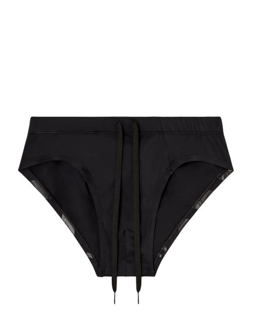 DIESEL Black Alfie-D-Core Swimming Trunks for men