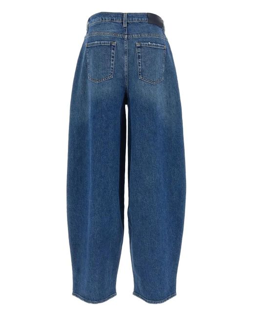 7 For All Mankind Blue Cotton Balloon Jeans