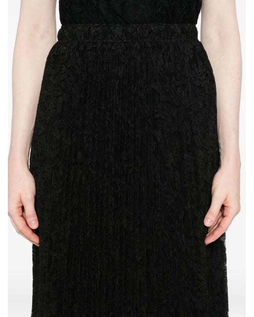 Ermanno Scervino Black Lace Midi Skirt