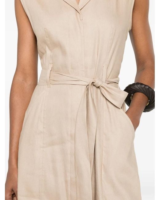 Marc O' Polo White Belted Sleeveless Dress