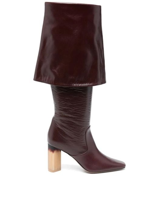 Chloé Brown 85Mm Georgia Boots