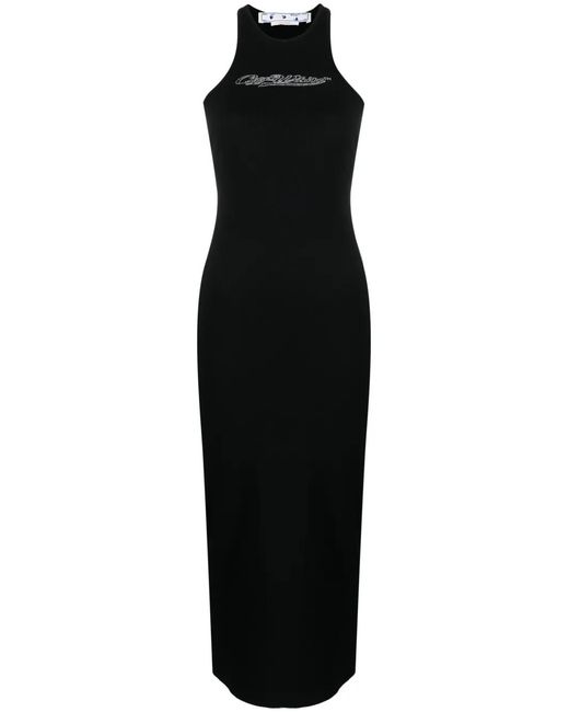 Off-White c/o Virgil Abloh Black Baseball Rowing Midi Dress