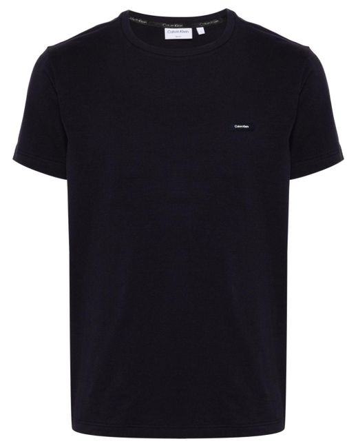 Camiseta con aplique del logo Calvin Klein de hombre de color Black