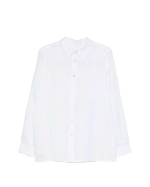 Riviera White Button-Fastening Shirt