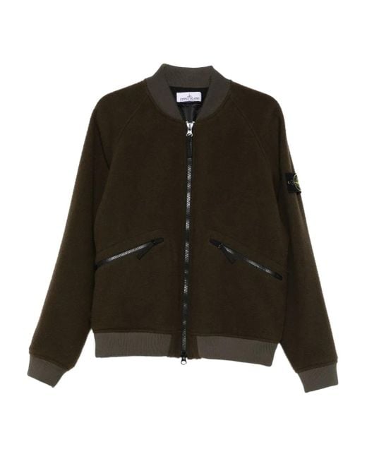 Stone Island Bomberjacke mit Logo-Patch in Black für Herren