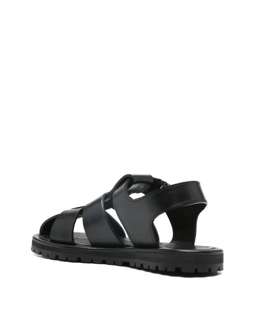 Studio Nicholson Black Sandom Leather Sandals