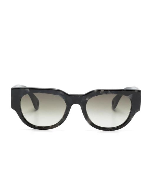 Lanvin Gray Logo-lettering Rectangle-frame Sunglasses