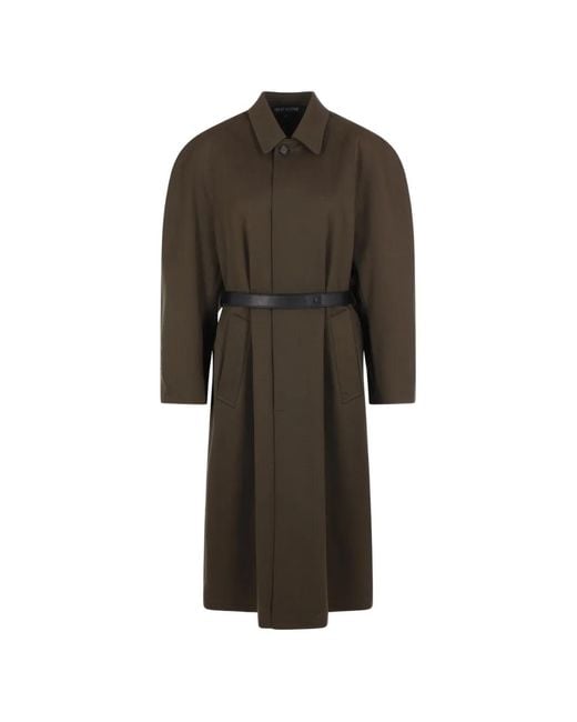Ter Et Bantine Brown Belted Gabardine Coat
