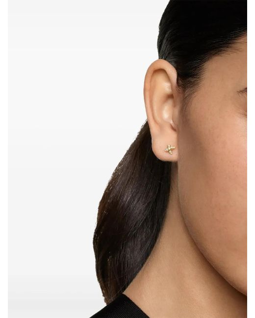 David Yurman Metallic 18Kt Crossover X Diamond Stud Earrings (6Mm)