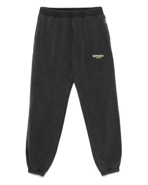 Represent Gray Logo Track Pants for men