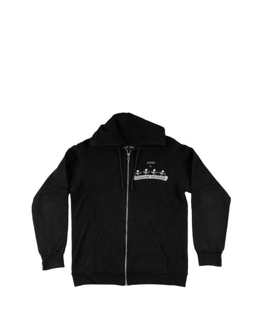 Chrome Hearts Black Foti Zip-Up Hoodie for men