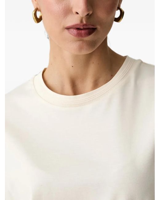 Joop! White Logo-Plaque Side-Slit T-Shirt