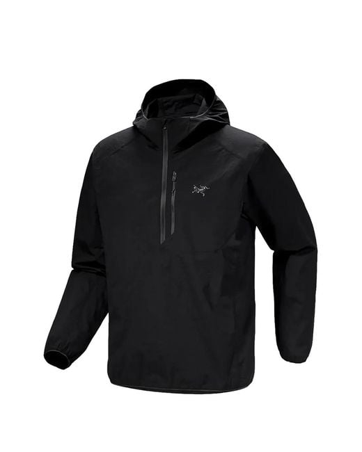 Arc'teryx Black Ossa Half-Zip Hooded Jacket for men