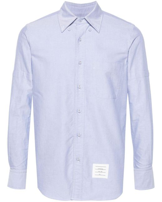 Camicia con decorazione di Thom Browne in Blue da Uomo