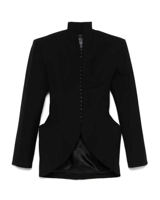 Mugler Black Hook & Eye Sculptural Jacket