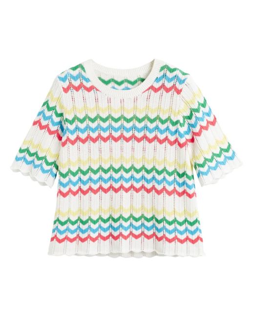 Chinti & Parker シェブロンニット Tシャツ Gray