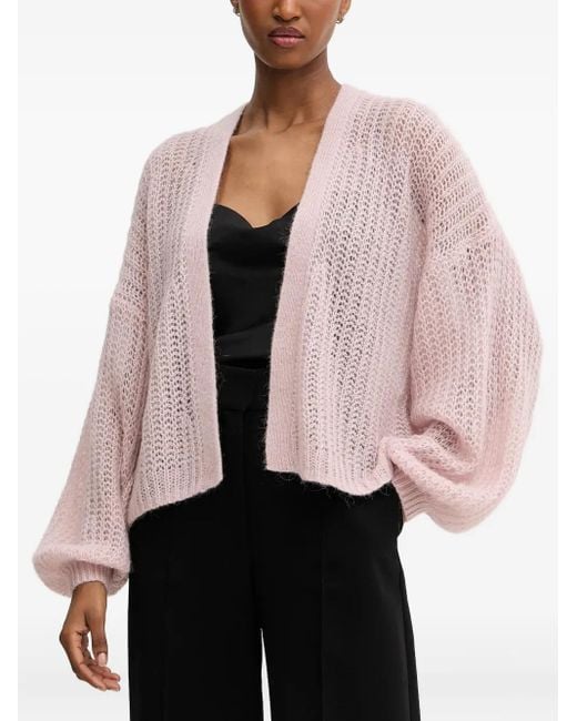Cardigan Con Maniche A Palloncino di Boss in Pink