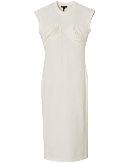 Marc Jacobs Ribgebreide Midi-jurk in het White