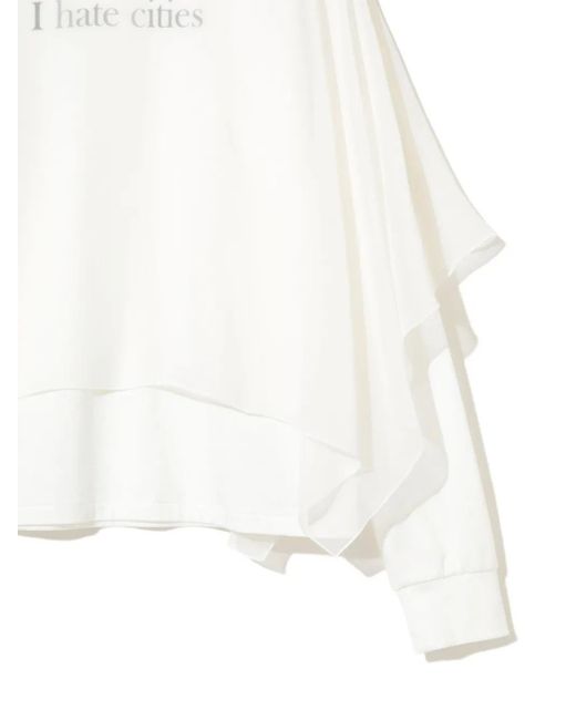 Undercover フレアスリーブ スウェットシャツ White