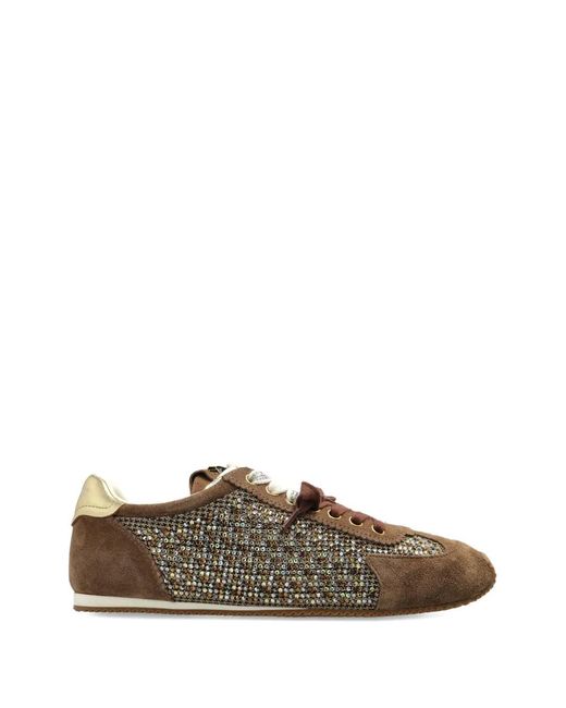 Kurt Geiger Brown Islington Lace-Up Fastening Sneakers