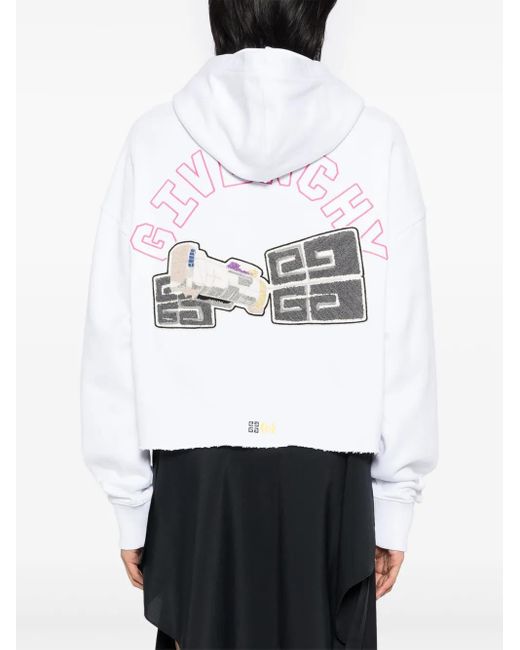 Givenchy White Appliqué Hoodies