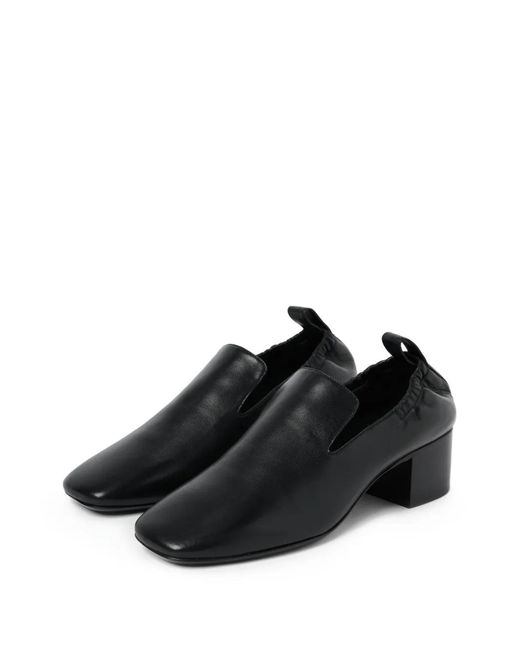 Studio Nicholson Black Moon Stacked-Heel Square-Toe Loafers