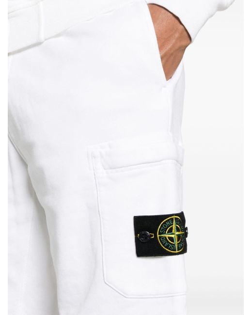 Stone Island Cargo Shorts Met Compass-logopatch in het White voor heren