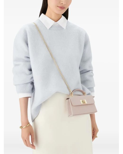Furla Natural Mini Top-Handle Chain Bag