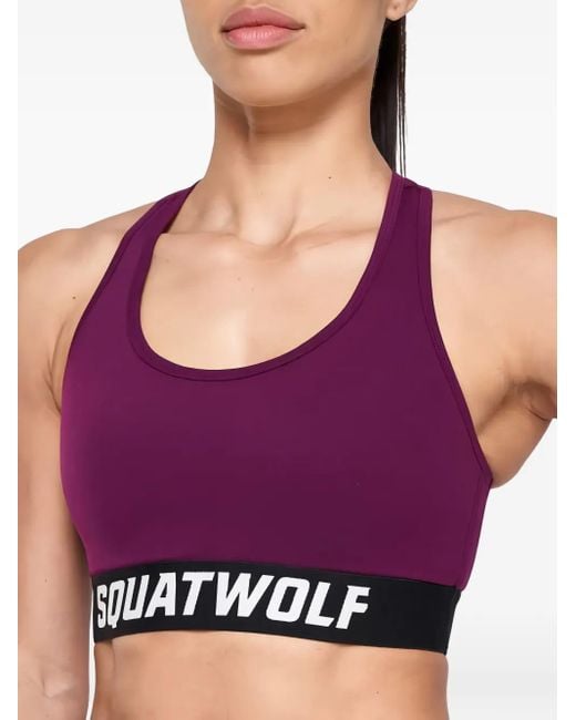SQUATWOLF Purple Sport-Bh Mit Logo