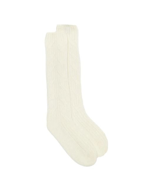 LA ROSE White Knitted Socks
