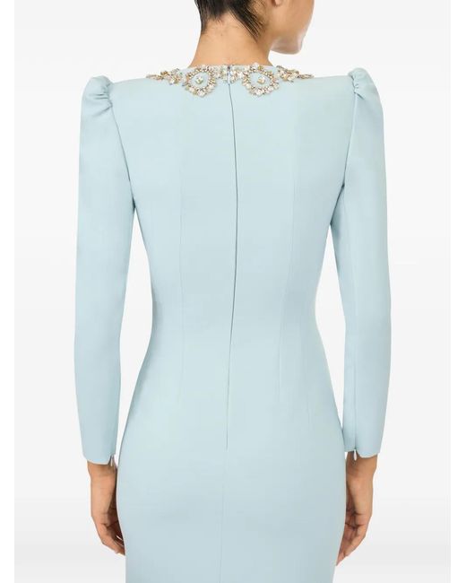 Jenny Packham Blue Mantra Crystal-Embellished Dress