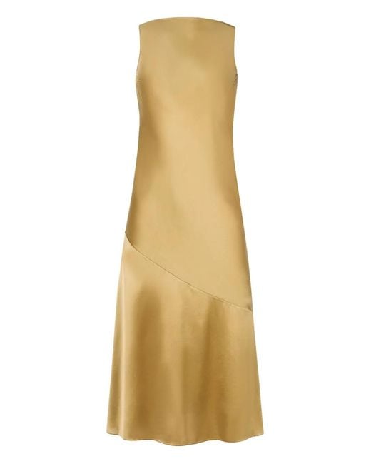 Nina Ricci Metallic Open-Back Midi Dress