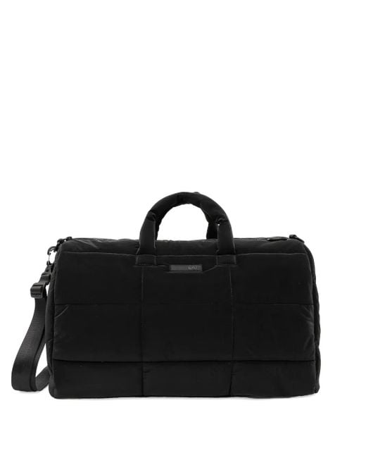EA7 Black Quilted Luggage