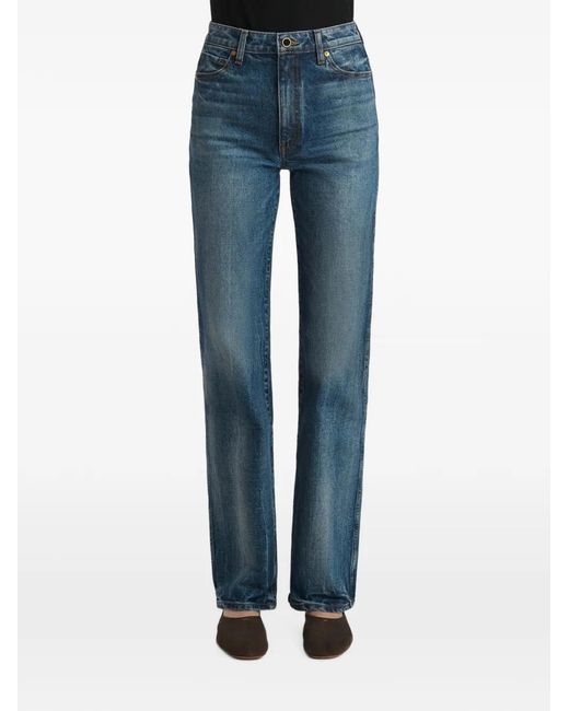 Khaite Blue Straight-Fit Jeans