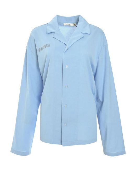 PANGAIA Blue Lightweight Pyjama Shirt