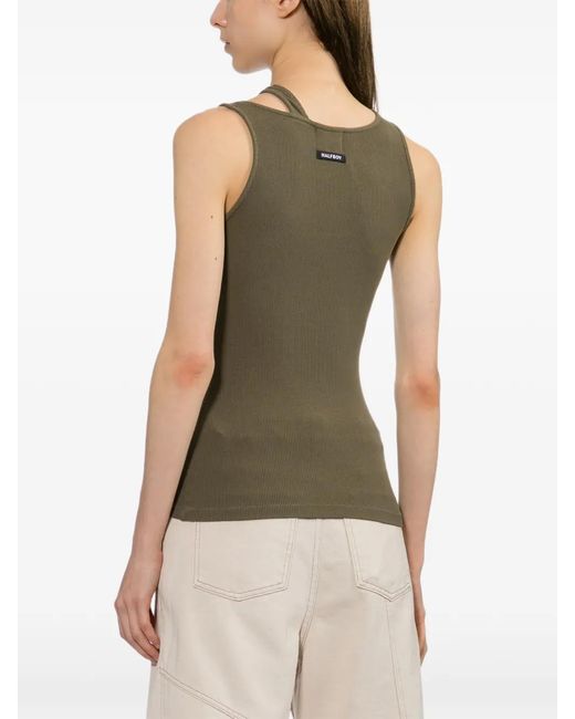 Halfboy Green Cutout Tank Top