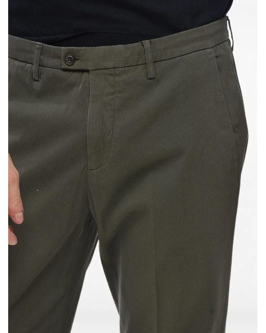 Corneliani Black Belt-Loop Chino Trousers for men