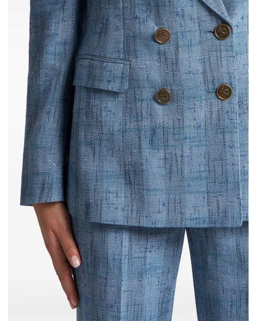 Etro Blue Chic Lightweight Jacket For Ss25