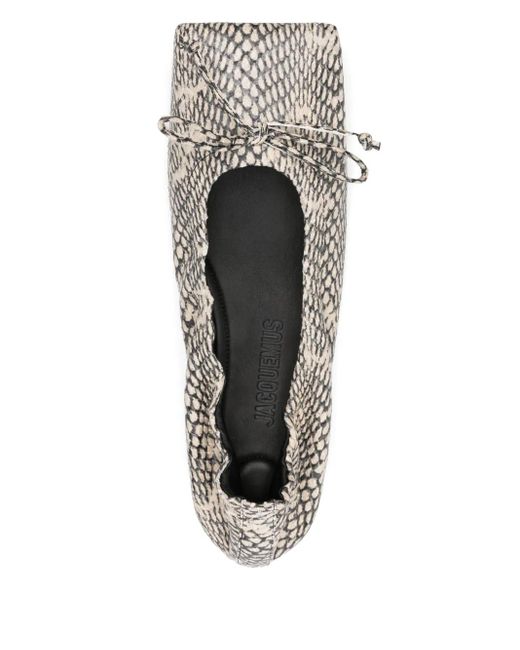 Jacquemus White Square Ballet Flats