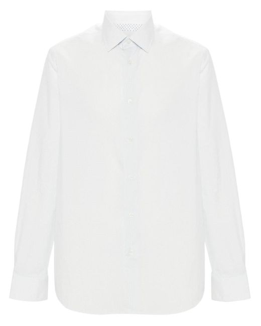 Paul Smith White Micro-print Cotton Shirt for men