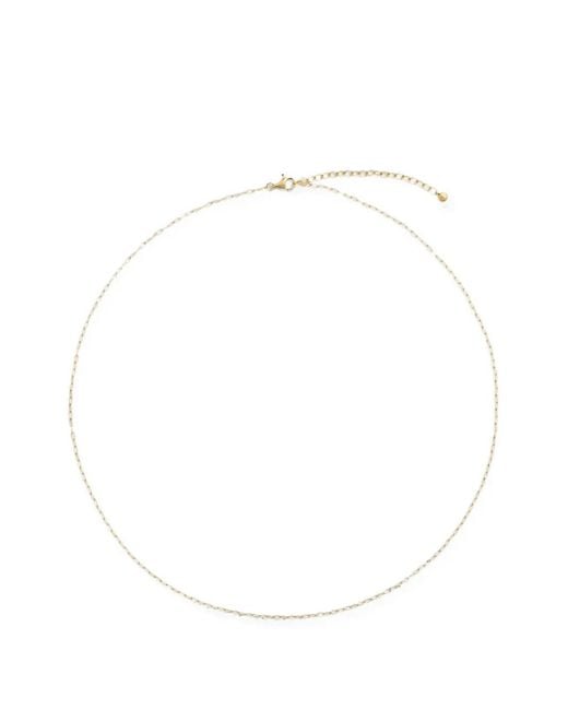 Monica Vinader White Oval-Link Slim-Chain Necklace