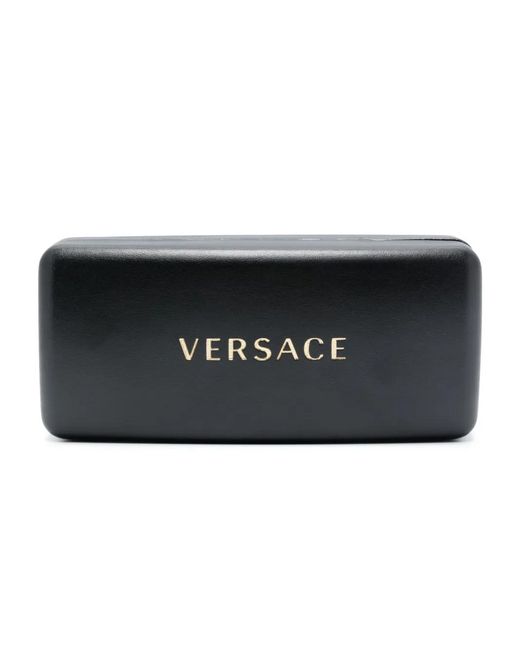 Versace Gray Medusa-Plaque Rectangle-Frame Sunglasses for men