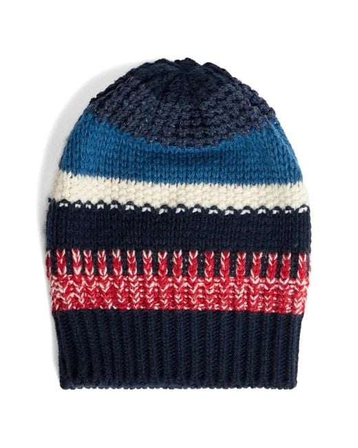 DSquared² Blue Knit Beanie Hat for men
