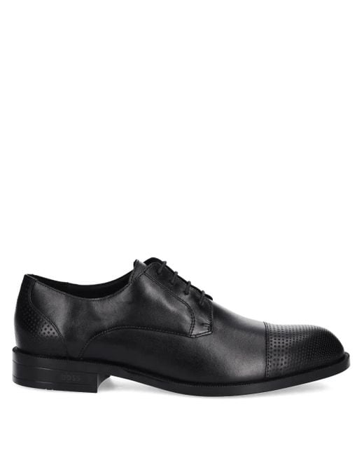Boss Black Colby Perforated-Cap Derby Shoes for men