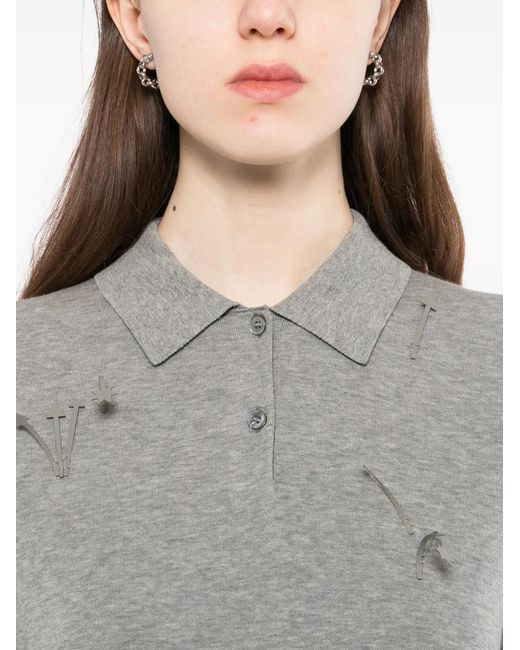 JNBY Gray Arrow-Embellished Mini Dress