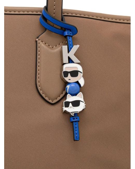 Karl Lagerfeld Brown Charm Tote Bag