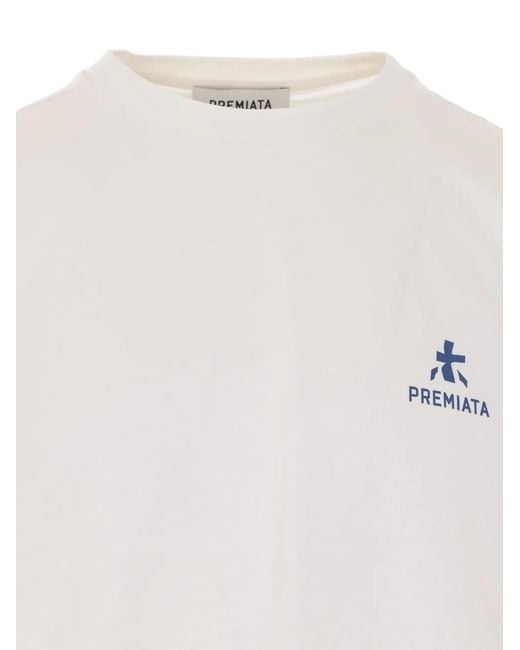 Premiata White Chest Logo T-Shirt for men