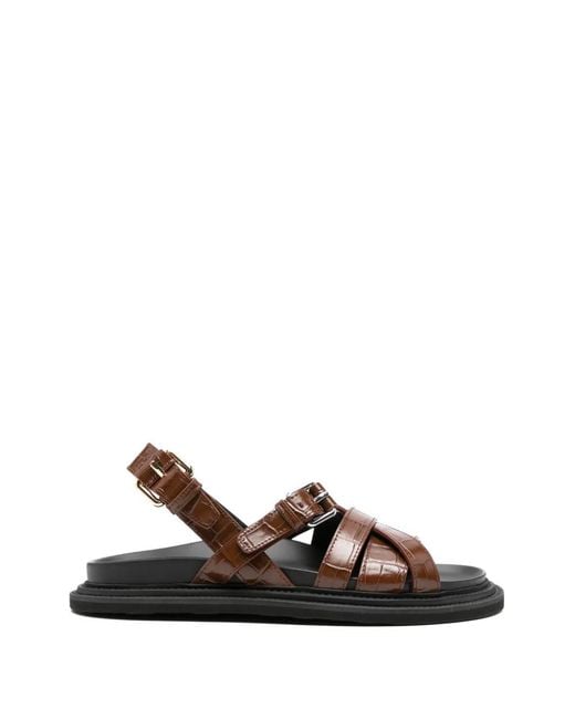 Moschino White Buckle Strap Sandals for men
